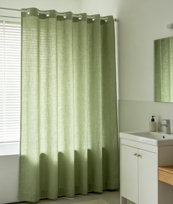 Minimalist beige-gray linen curtains (versatile whole-house decor)