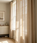Affordable luxury light gray linen curtains for bedrooms (noise-reducing fabric)
